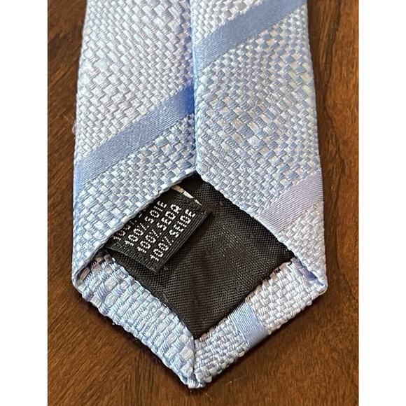Fratelli Moda Blue 100% Silk Men’s Neck Tie Made In Italy - Picture 7 of 9